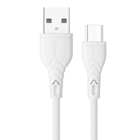 Cabo de Carregamento e Dados Micro Usb Pvc 1 Metro Branco VQ-D135 - Letron