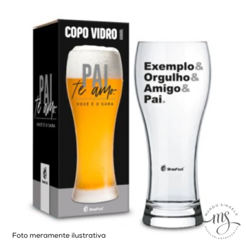 Copo Joinville 680ml Pai Amigo - Brasfoot Presentes