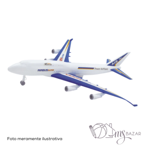 Avião Super Airplane de Brinquedo Fricção na Caixa - Pica Pau