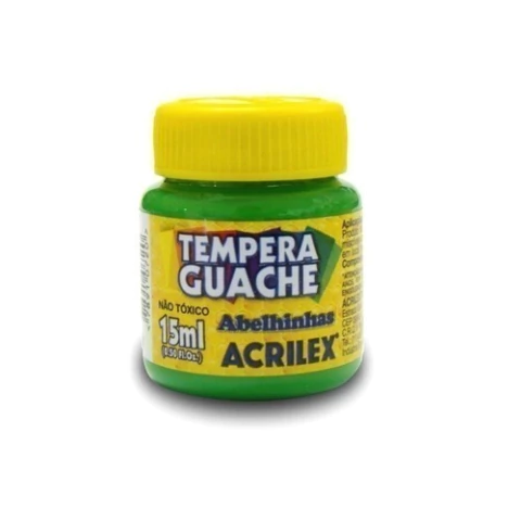 Tinta Tempera Guache 15ml Verde Folha 510 - Acrilex