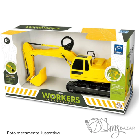Maquina Escavadeira Workers 343 - Roma Brinquedos