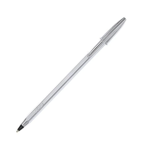 Caneta Esferográfica 1.0mm Celebration Prateada Cor Preta - Bic