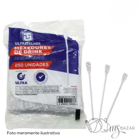 Mexedor de Drink Branco Com 250 Unidades - Diversos