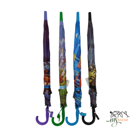 Sombrinha Guarda Chuva Automático Estampado Colorido Infantil Com Apito - Elite Imports