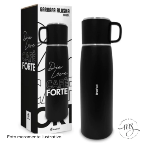 Garrafa Alaska Dia Leve Café Forte 800ml - Brasfoot Presentes