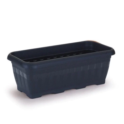 Jardineira Média Preto 35x17x13cm - Plasnorthon