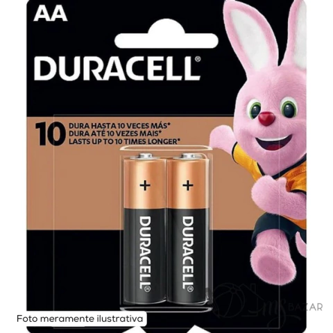 Pilha Alcalina Pequena AA 1,5V Cartela Com 2 Unidades - Duracell