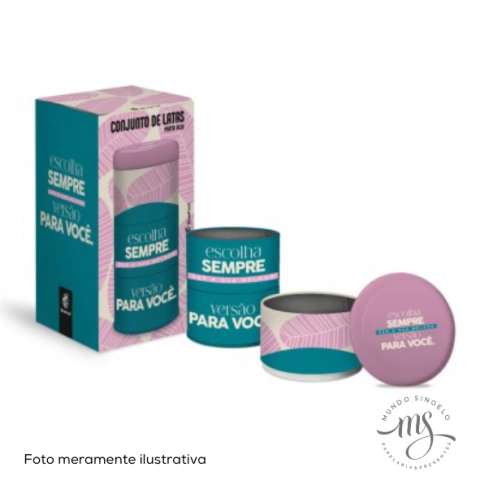 Conjunto de Latas Porta Jóias 3 Divisões Sua Melhor Versão - Brasfoot