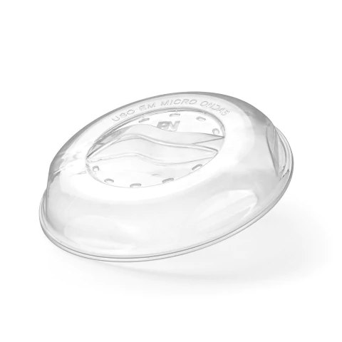 Mini Tampa Para Micro-Ondas Plástica Transparente 26cm - Plasnorthon