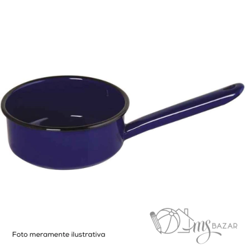 Papeiro Esmaltado Tamanho 14 Com Cabo Longo 750ml Azul - Ewel