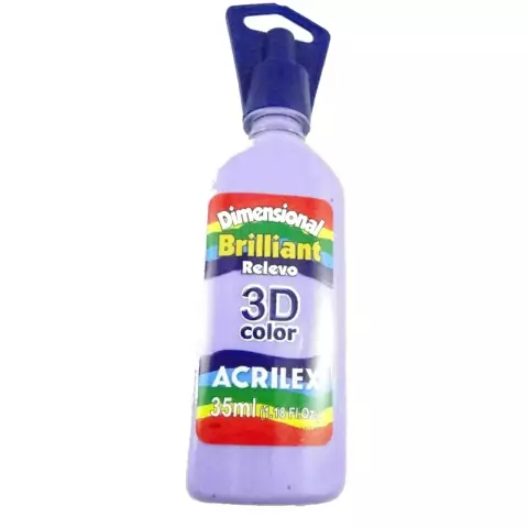 Tinta Dimensional Relevo 3D Brilliant Lilas - Acrilex