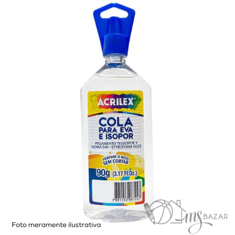 Cola Transparente Para Isopor e EVA 90g - Acrilex