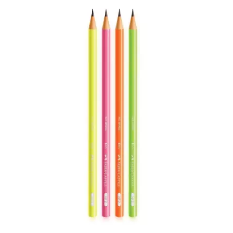 Lápis Ecolápis Grafite Mix Neon Nº2 HB - Faber-Castell
