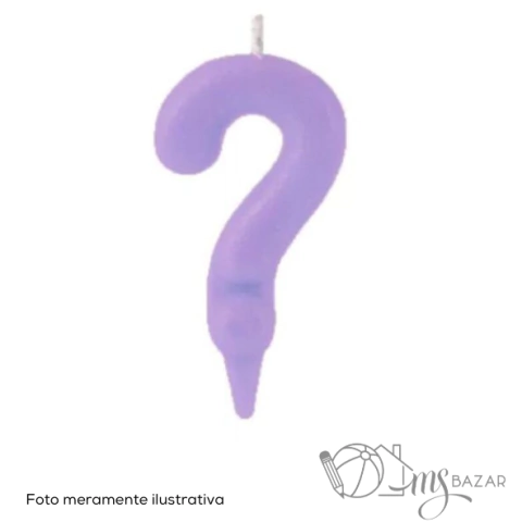 Vela de Aniversário Interrogação Mágico - Diversos