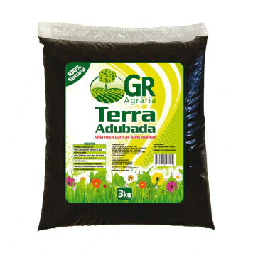 Terra Adubada Com Fertilizante Natural 3kg - GR Agrária