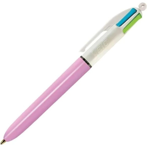 CANETA ESFEROGRÁFICA BIC 1.0MM 4 CORES FASHION ROSA