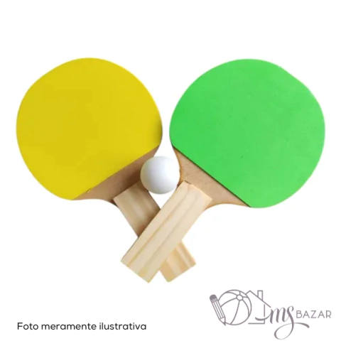 Kit Ping Pong Tênis De Mesa 2 Raquetes 1 Bola - Tafeplas