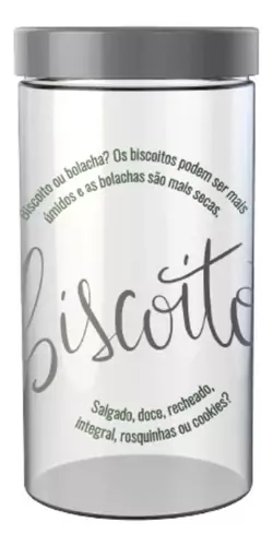 Porta Mantimentos em Plástico Tampa De Rosca Chef Biscoito 1,8 Litros - Panamby