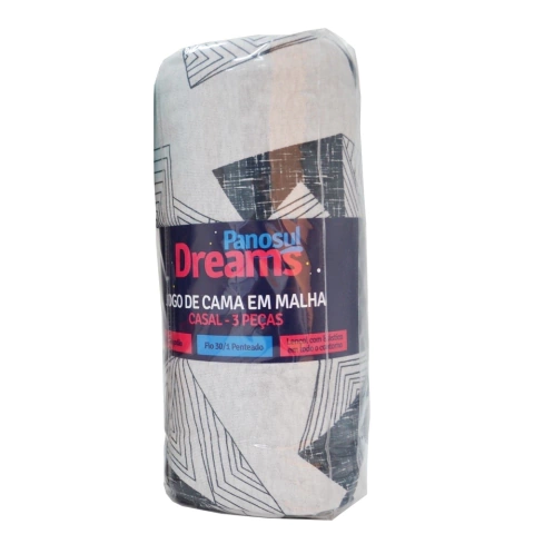 Jogo de Cama em Malha Casal 3 Peças - Dreams