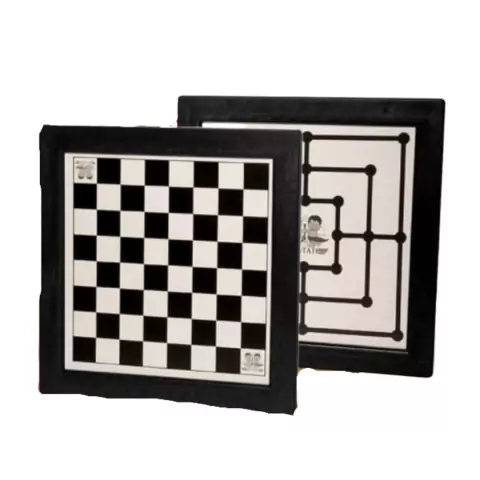 Tabuleiro Jogo de Dama e Trilha 2X1 Plástico 24X24cm Dutati - Tafeplas