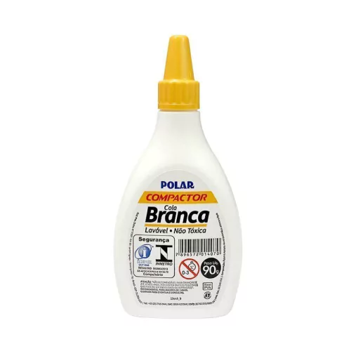 Cola Branca Polar 90g Lavável Não Tóxica - Compactor