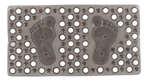 Tapete De Box Antiderrapante Banheiro Retangular Massageador