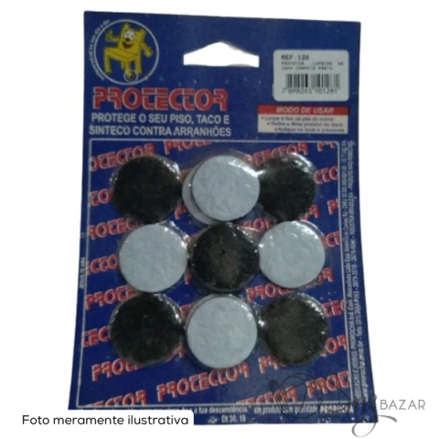 Feltro de Carpete Autoadesivo 28mm Protetor de Piso Com 12 Unidades Encartelado - Prorocha
