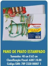 Pano de Prato Estampado 40X62cm - Bom Pano