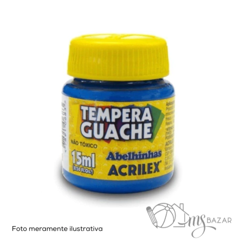 Tinta Tempera Guache 15ml Azul Turquesa 501 - Acrilex