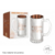 Caneca de Vidro Metalic de 480ml Tema Felicidade Vire Rotina - Brasfoot Presentes