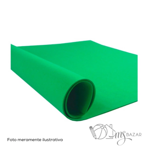 Placa de Emborrachado EVA 2mm 40X60cm Verde Claro/Grama - Diversos