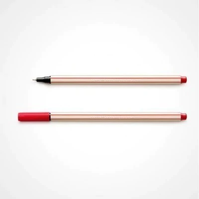 CANETA MICROLINE 0,4MM COMPACTOR VERMELHA