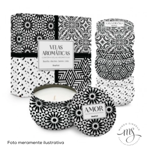 Conjunto de Velas Aromáticas Geométricas Com 4 Unidades - Brasfoot Presentes