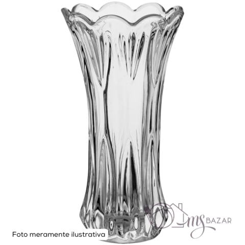 Vaso Decorativo Cristal de Vidro 12x23cm - Kehome
