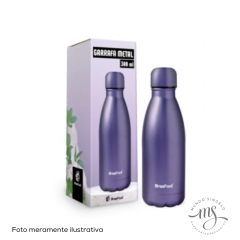 Garrafa de Metal Neo 350ml Lilás Acetinado - Brasfoot