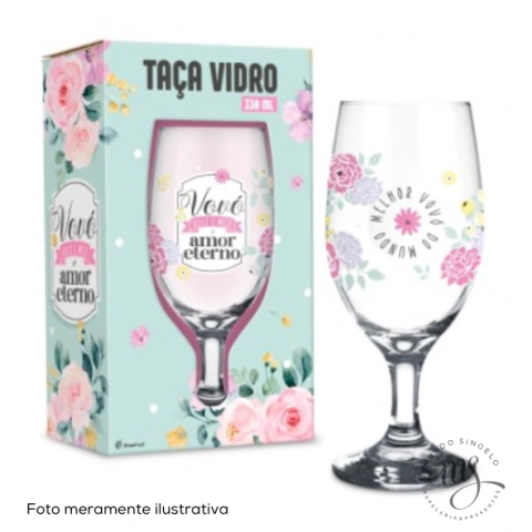 Taça Windsor de 330ml Tema Vovó Meu Amor - Brasfoot Presentes