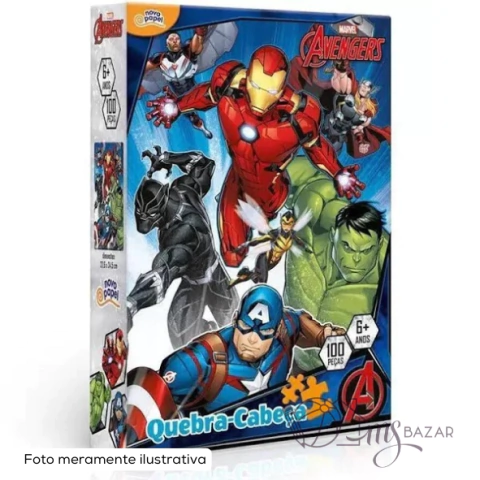 Quebra Cabeça de 100 Peças Vingadores - Toyster