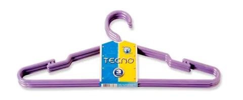 Cabide Tecno Adulto Com 3 Unidades Roxo - Zeek