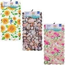 TAPETE DE BOX FLORATTA ANTIDERRAPANTE ESTAMPA SORTIDA 34X68CM