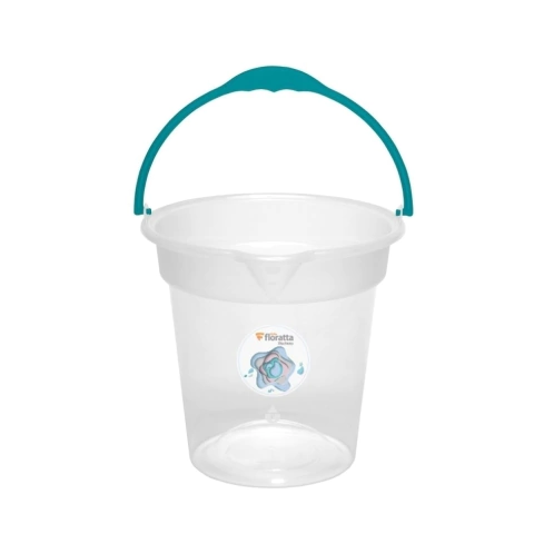 Balde Floratta Com Alça Plástica 15 Litros Transparente - Rischioto