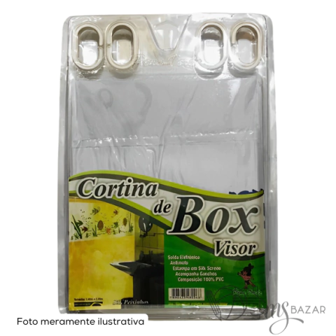 Cortina de Box Com Visor Cores 1,40 x 2,00 - Pena Verde