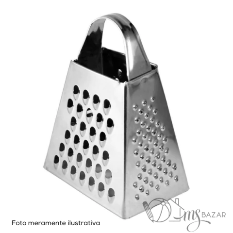 Mini Ralador 4 Faces Em Aço Inox Com Alça Luxo 8,5cm - Kehome