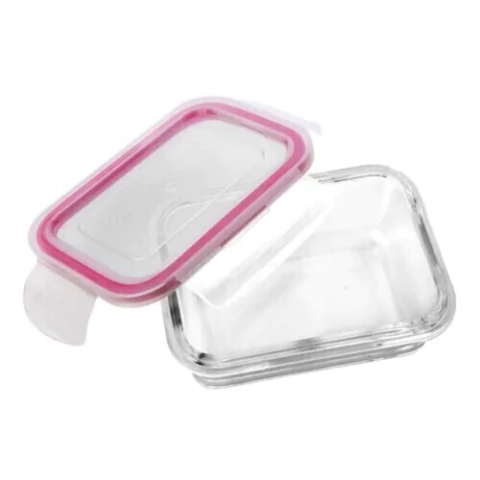 Pote de Vidro Retangular Hermético 850mL