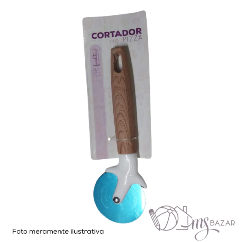 Cortador de Pizza Inox e Plástico 20,5x6,5cm - Cascavel