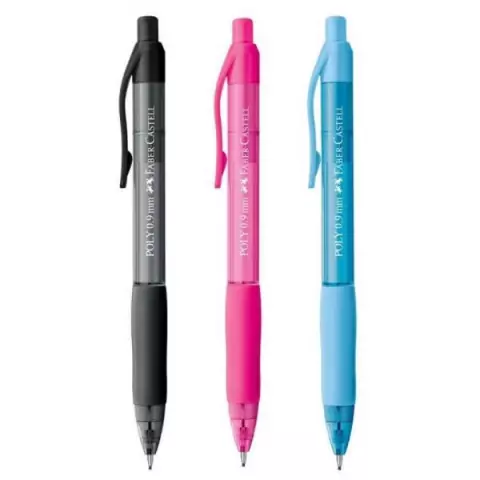 Lapiseira Portaminas Poly 0.9mm Rosa - Faber-Castell