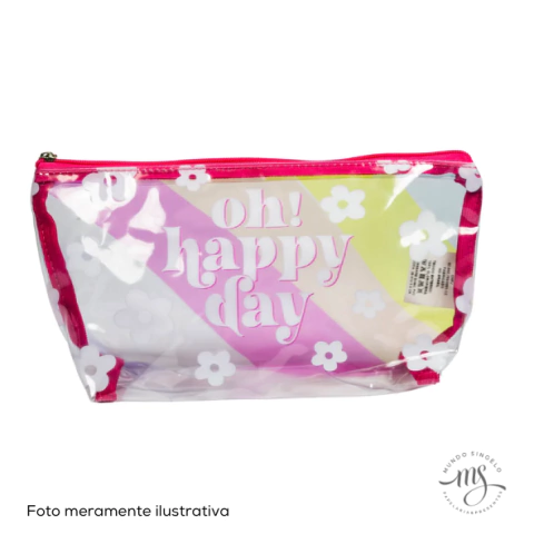 Necessaire Basic Pvc Frases Cores e Amores Curta Seu Dia - Uatt?