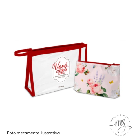 Conjunto de 2 Necessaire Vovó Amo Você - Brasfoot Presentes