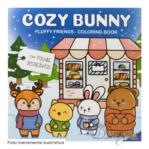 Livro Para Colorir Cozy Bunny Fluffy Friends - Todolivro