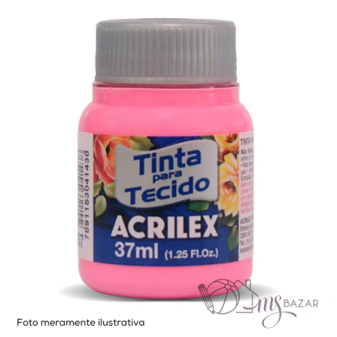 Tinta de Tecido Fosca Rosa de 37ml - Acrilex