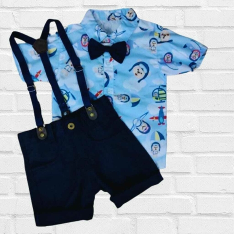 Conjunto Aviador com Suspensório